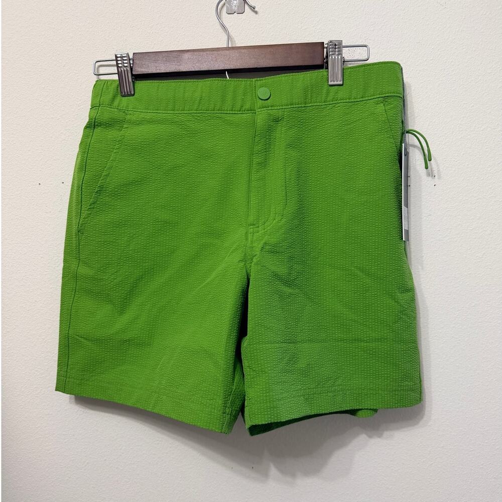 NWT Men's VRST 6" Seersucker Resort Short in Green Pulse Sz M